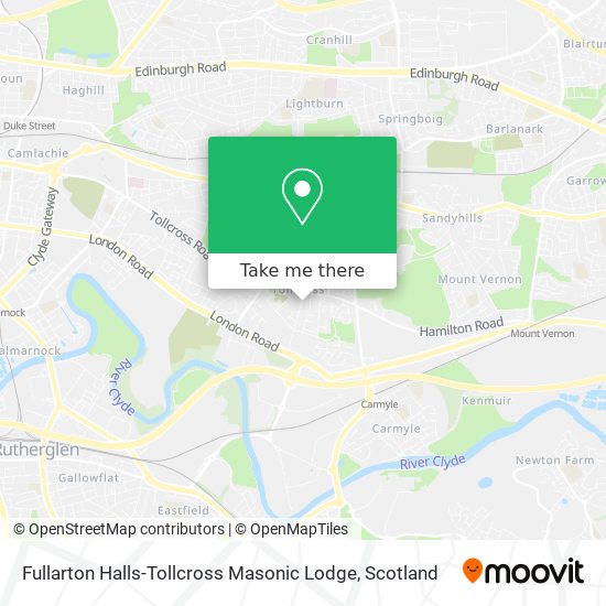 Fullarton Halls-Tollcross Masonic Lodge map