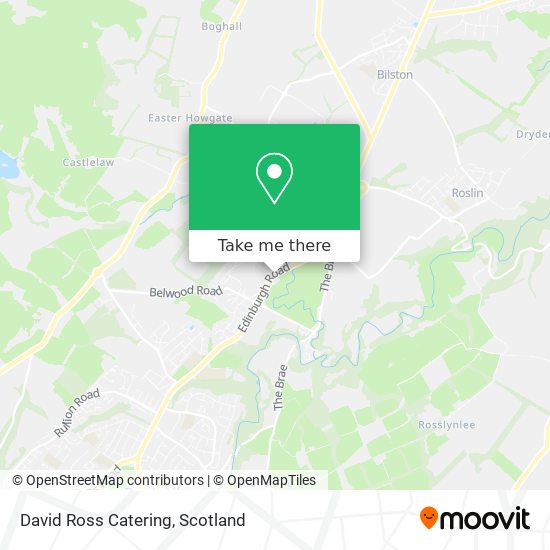David Ross Catering map