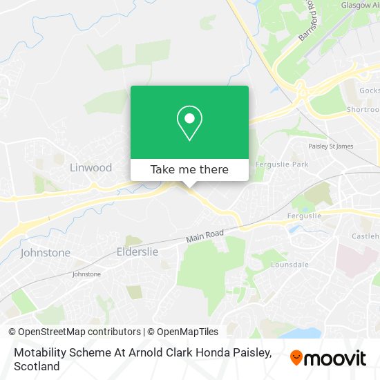 Motability Scheme At Arnold Clark Honda Paisley map