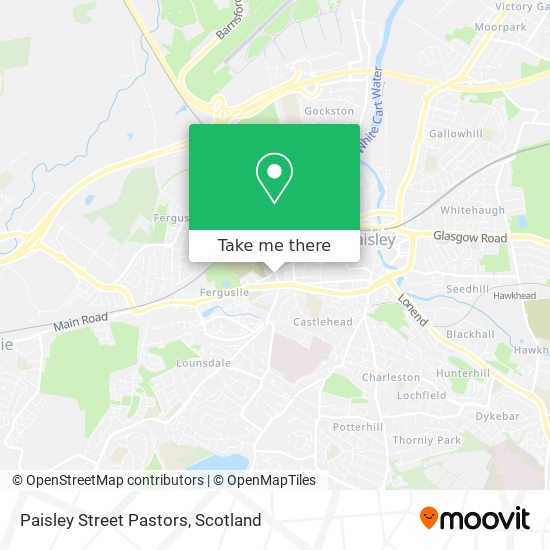 Paisley Street Pastors map