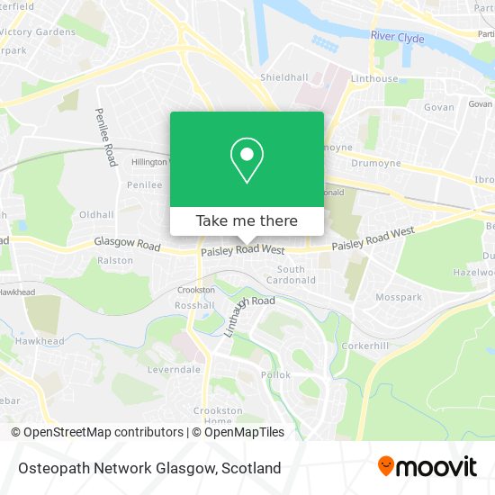 Osteopath Network Glasgow map