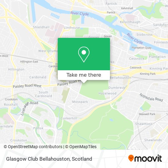 Glasgow Club Bellahouston map