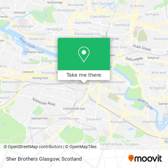 Sher Brothers Glasgow map