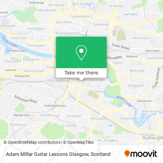 Adam Millar Guitar Lessons Glasgow map