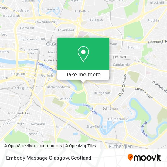 Embody Massage Glasgow map