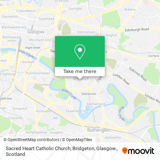 Sacred Heart Catholic Church, Bridgeton, Glasgow. map