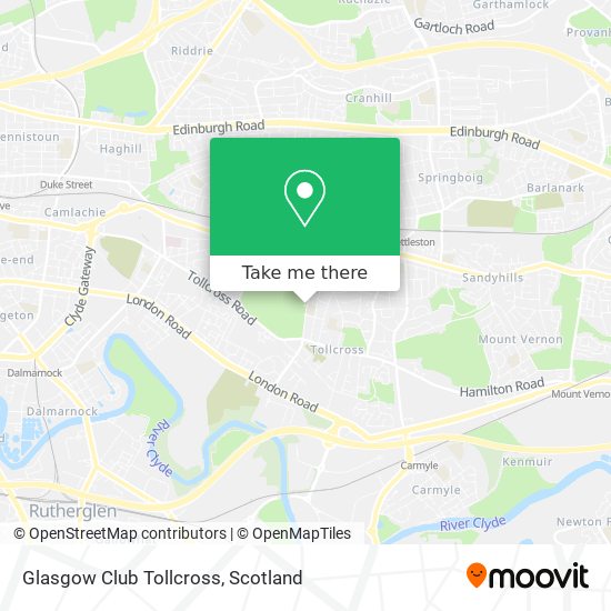 Glasgow Club Tollcross map