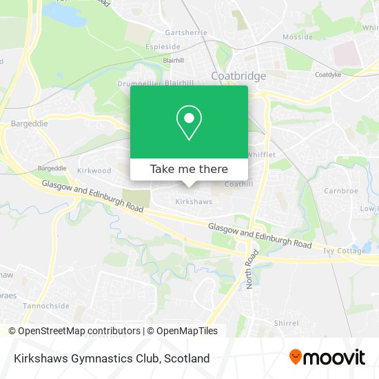 Kirkshaws Gymnastics Club map