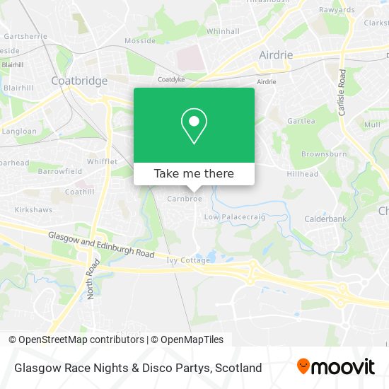 Glasgow Race Nights & Disco Partys map