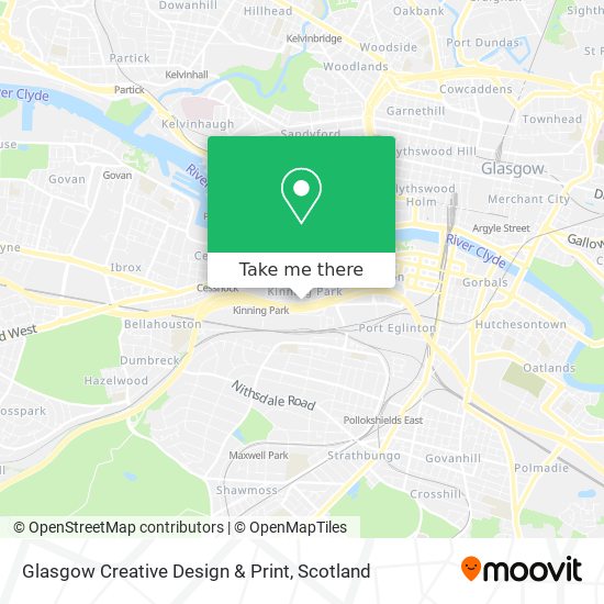 Glasgow Creative Design & Print map