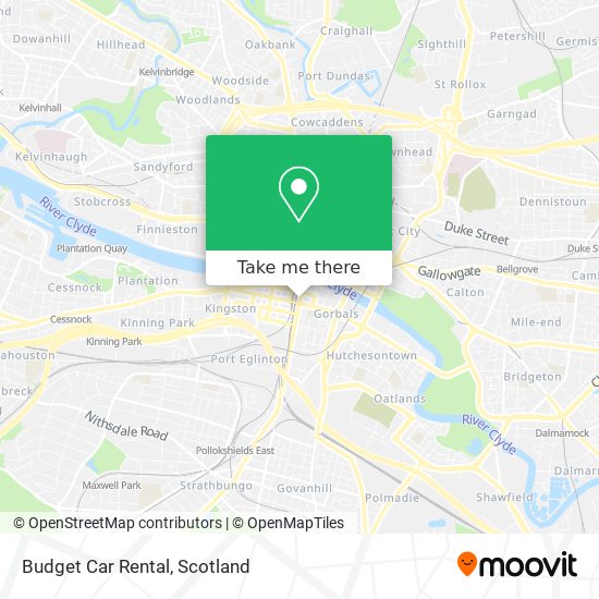 Budget Car Rental map