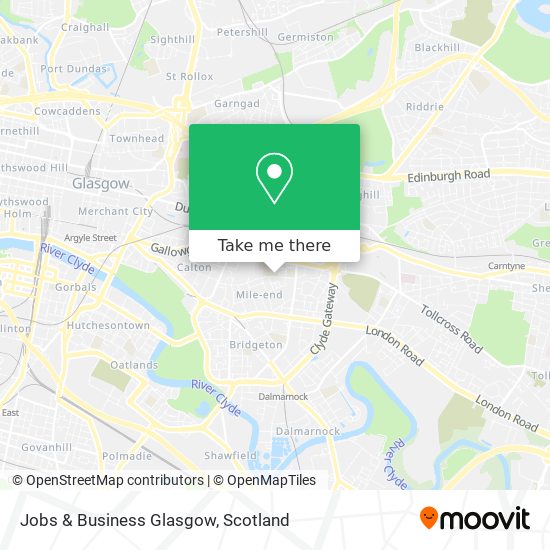 Jobs & Business Glasgow map