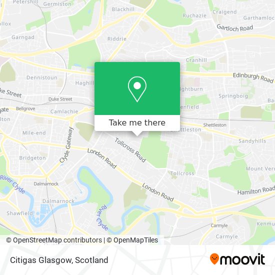 Citigas Glasgow map
