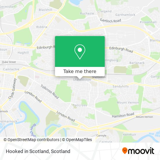 Hooked in Scotland map