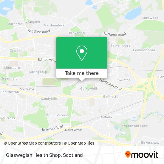 Glaswegian Health Shop map