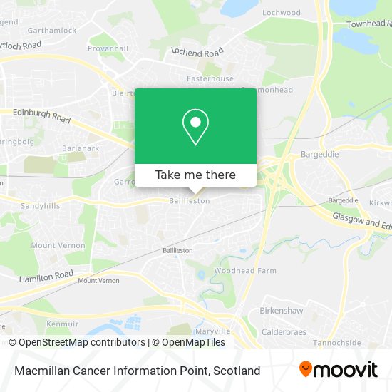 Macmillan Cancer Information Point map