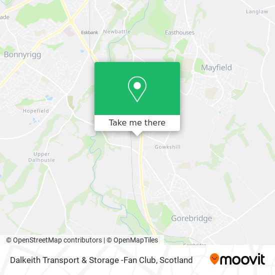 Dalkeith Transport & Storage -Fan Club map