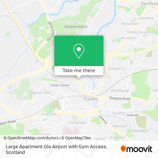 Large Apartment Gla Airport with Gym Access map