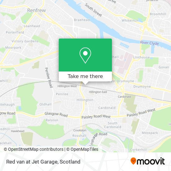 Red van at Jet Garage map