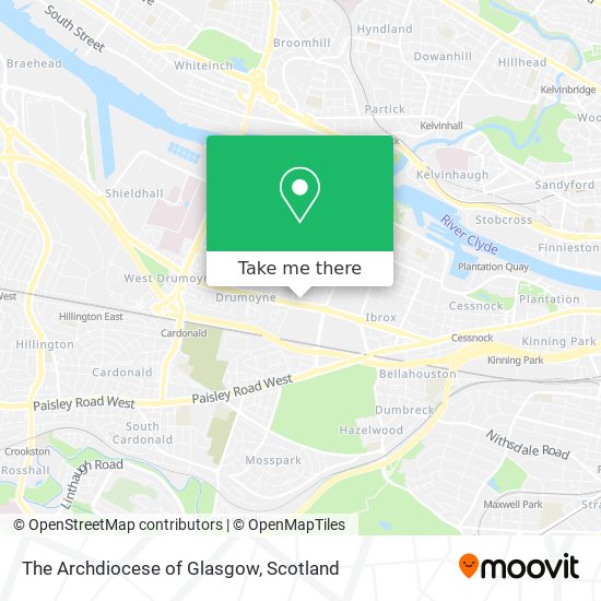 The Archdiocese of Glasgow map