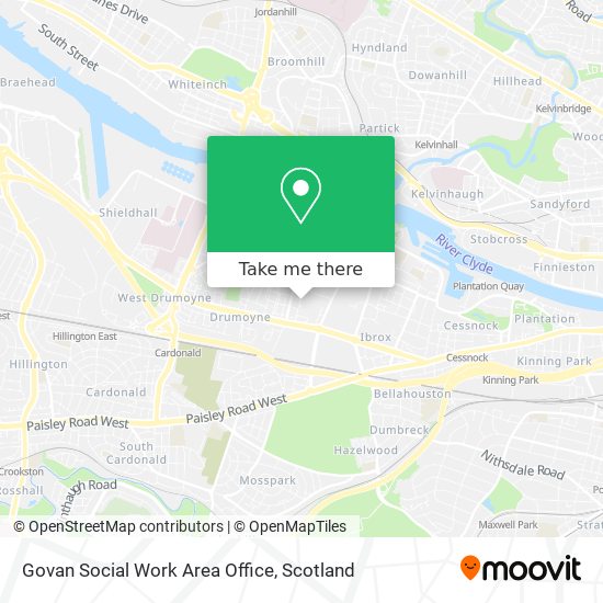 Govan Social Work Area Office map