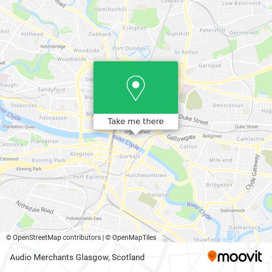 Audio Merchants Glasgow map