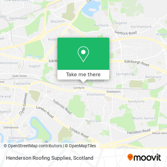Henderson Roofing Supplies map