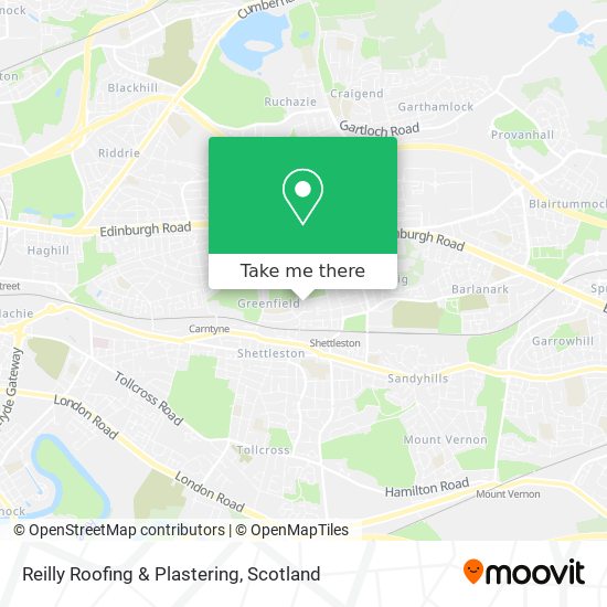 Reilly Roofing & Plastering map