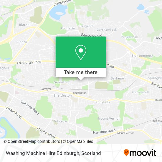 Washing Machine Hire Edinburgh map