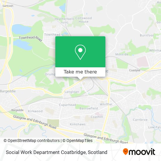 Social Work Department Coatbridge map