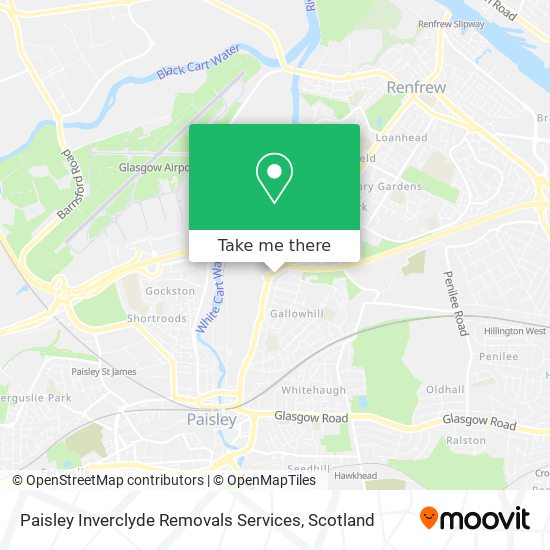 Paisley Inverclyde Removals Services map