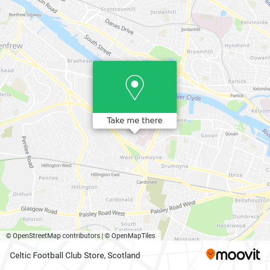 Celtic Football Club Store map
