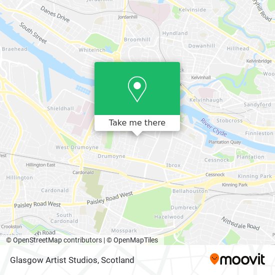 Glasgow Artist Studios map