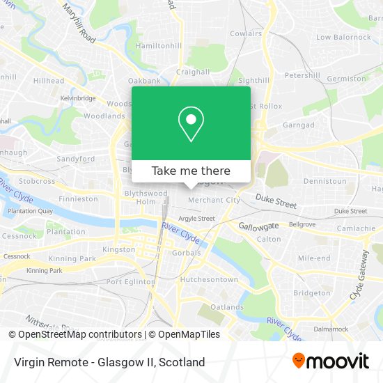 Virgin Remote - Glasgow II map