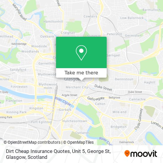 Dirt Cheap Insurance Quotes, Unit 5, George St, Glasgow map