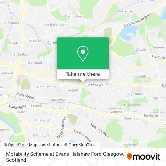 Motability Scheme at Evans Halshaw Ford Glasgow map