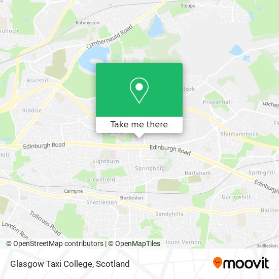 Glasgow Taxi College map