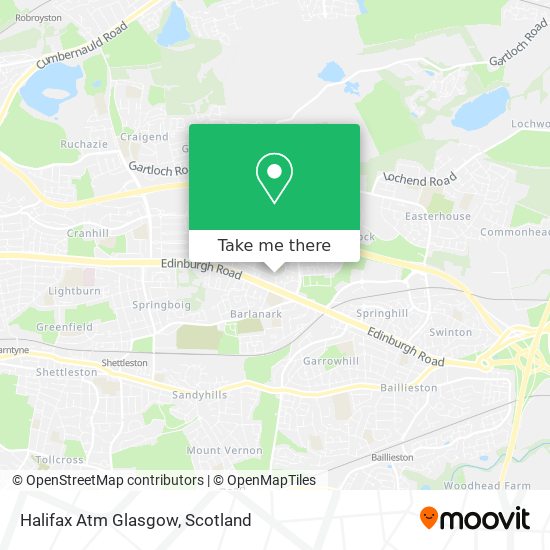 Halifax Atm Glasgow map