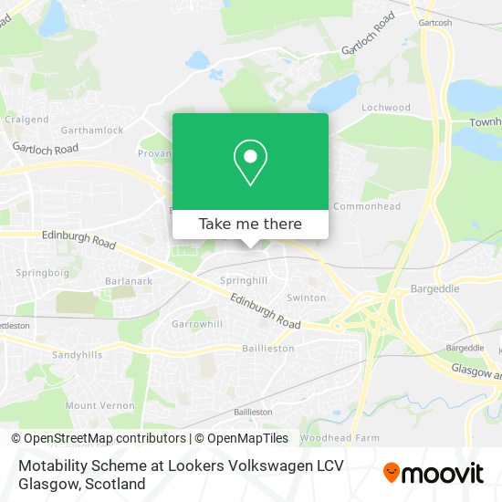 Motability Scheme at Lookers Volkswagen LCV Glasgow map