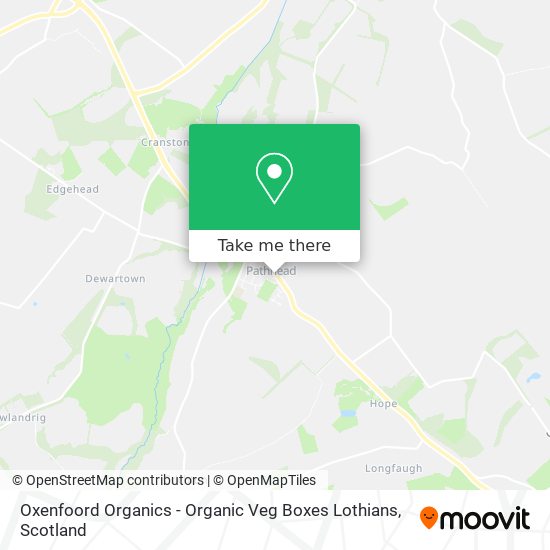 Oxenfoord Organics - Organic Veg Boxes Lothians map