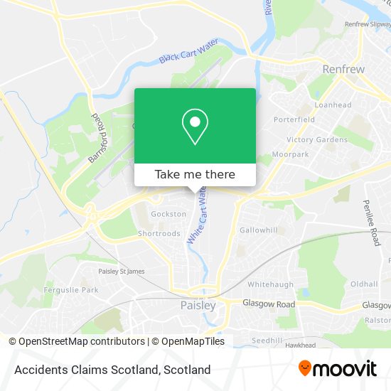 Accidents Claims Scotland map