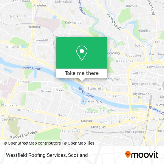 Westfield Roofing Services map