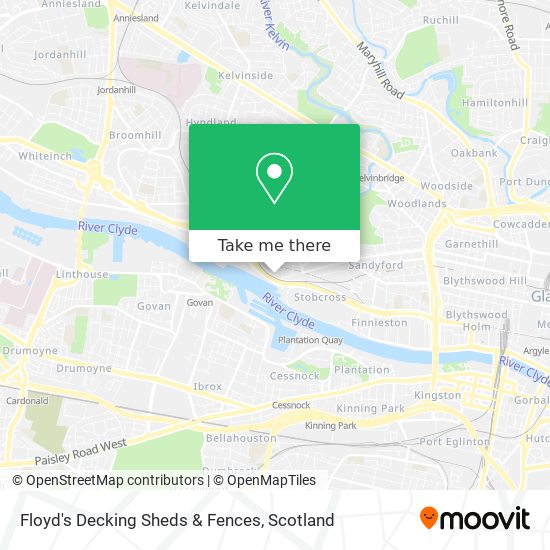 Floyd's Decking Sheds & Fences map