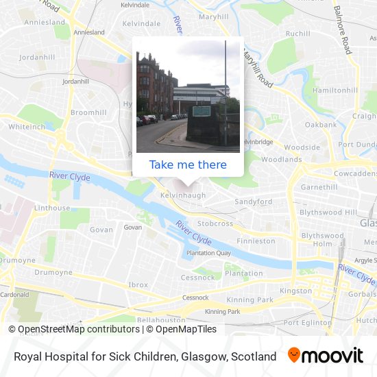 Royal Hospital for Sick Children, Glasgow map