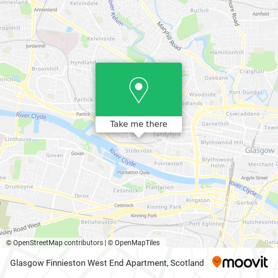 Glasgow Finnieston West End Apartment map