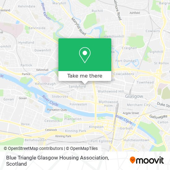 Blue Triangle Glasgow Housing Association map