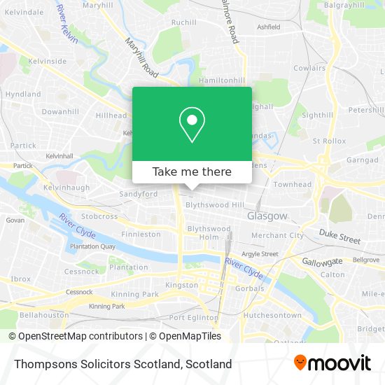 Thompsons Solicitors Scotland map