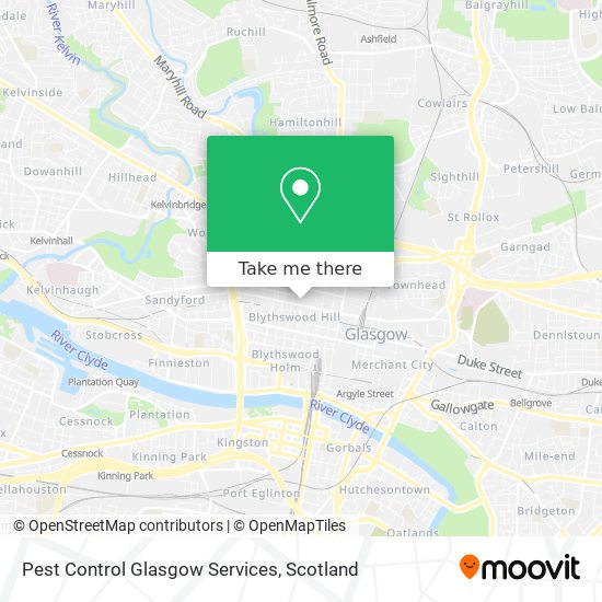 Pest Control Glasgow Services map