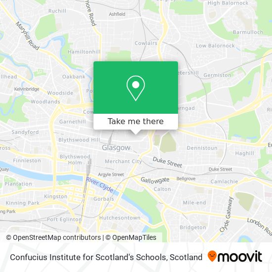 Confucius Institute for Scotland's Schools map