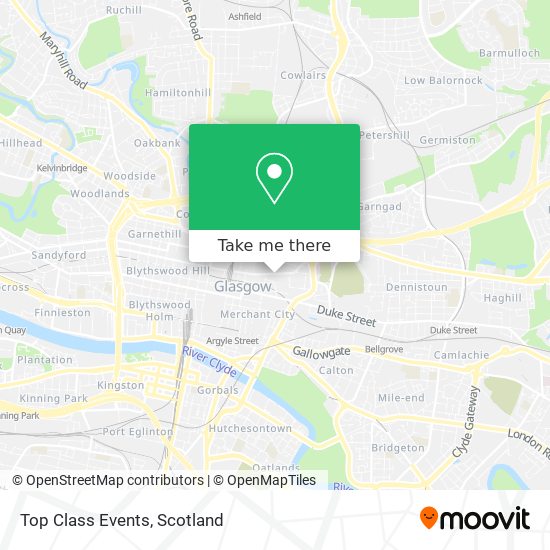 Top Class Events map